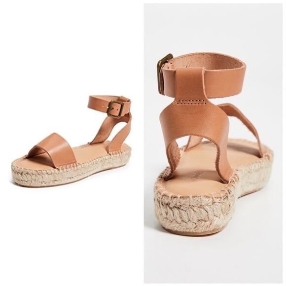 Soludos Camel Leather Espadrille Sandals Size 9 - Picture 6 of 9